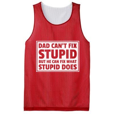 Dad Can't Fit Stupid But He Can What Stupid Does Mesh Reversible Basketball Jersey Tank