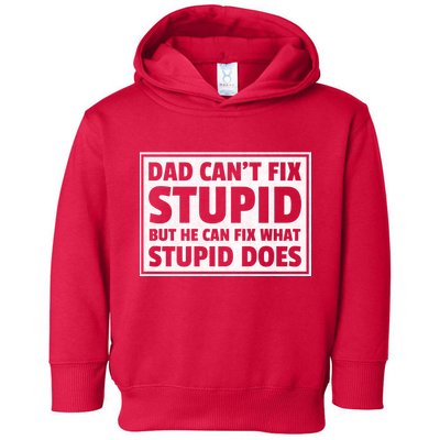 Dad Can't Fit Stupid But He Can What Stupid Does Toddler Hoodie