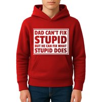 Dad Can't Fit Stupid But He Can What Stupid Does Kids Hoodie