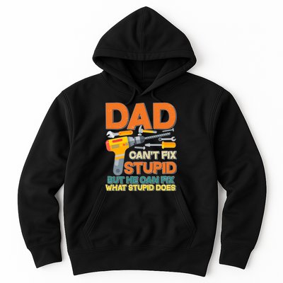 Dad Can't Fix Stupid But He Can Fix What Stupid Does Hoodie