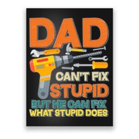 Dad Can't Fix Stupid But He Can Fix What Stupid Does Poster