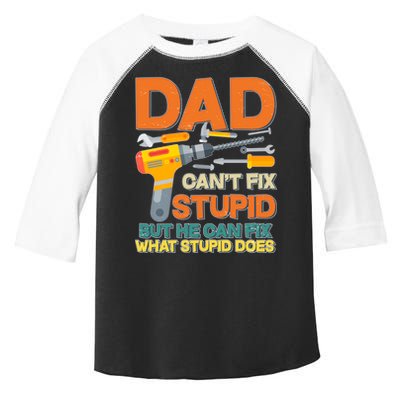 Dad Can't Fix Stupid But He Can Fix What Stupid Does Toddler Fine Jersey T-Shirt
