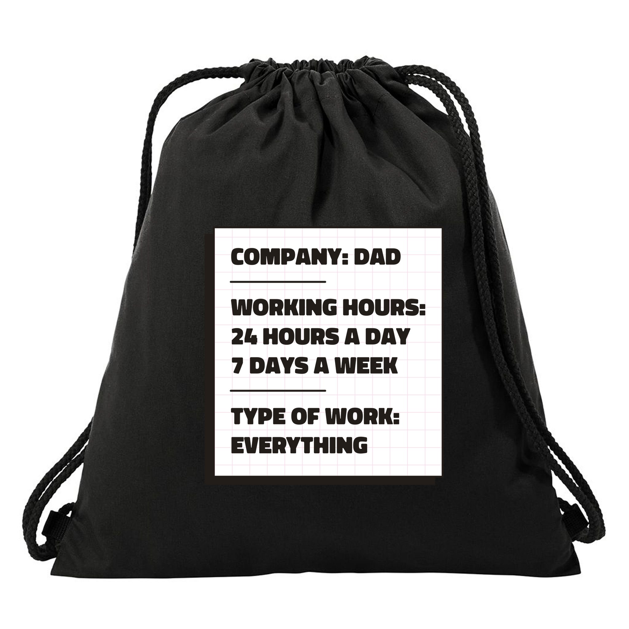 Dad Company Drawstring Bag