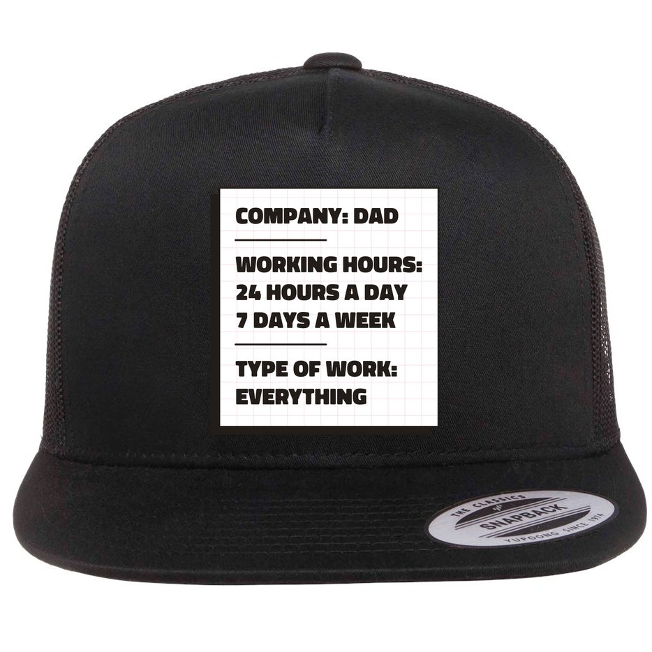 Dad Company Flat Bill Trucker Hat