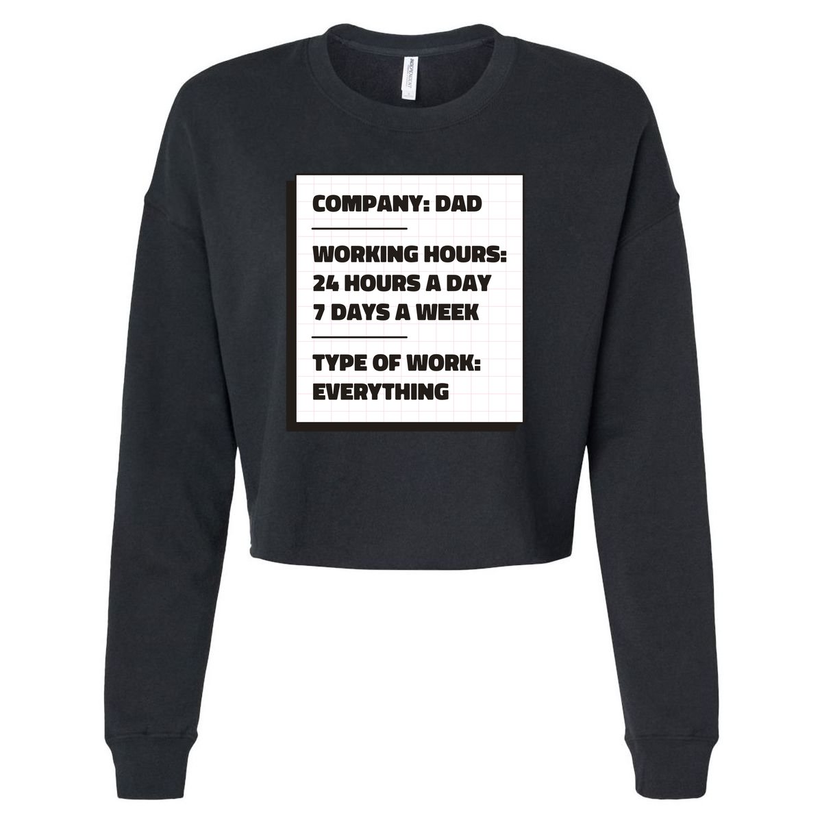 Dad Company Cropped Pullover Crew