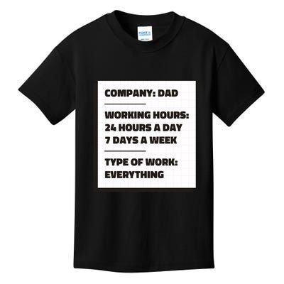 Dad Company Kids T-Shirt