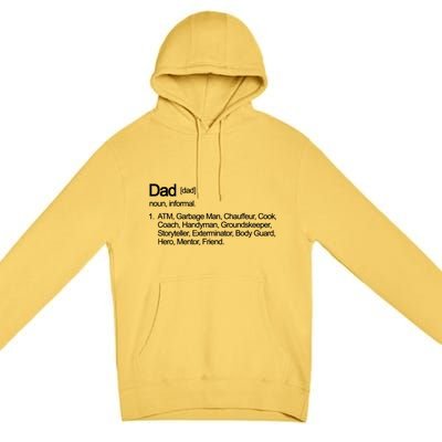 Dad Definition Of All Things Premium Pullover Hoodie