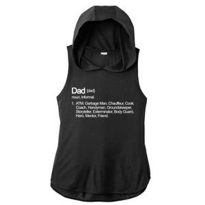 Dad Definition Of All Things Ladies PosiCharge Tri-Blend Wicking Draft Hoodie Tank