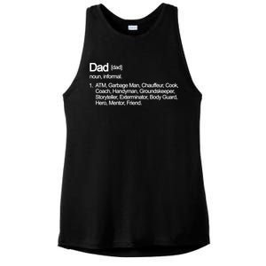 Dad Definition Of All Things Ladies PosiCharge Tri-Blend Wicking Tank