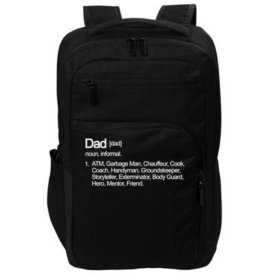 Dad Definition Of All Things Impact Tech Backpack