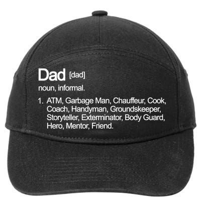 Dad Definition Of All Things 7-Panel Snapback Hat