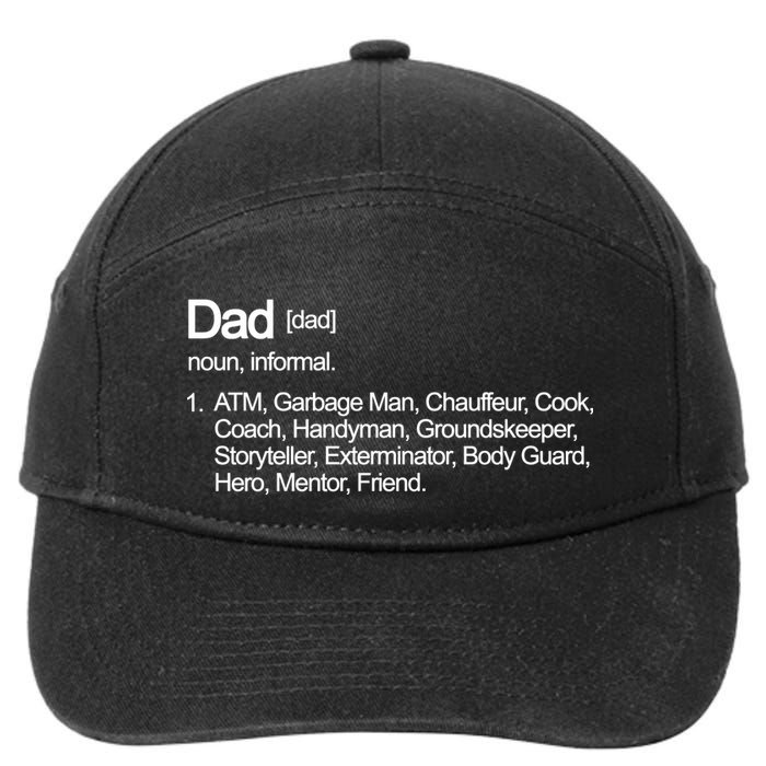 Dad Definition Of All Things 7-Panel Snapback Hat