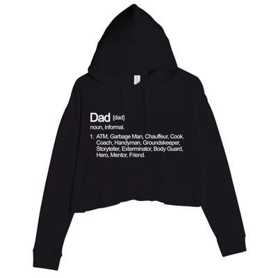 Dad Definition Of All Things Crop Fleece Hoodie