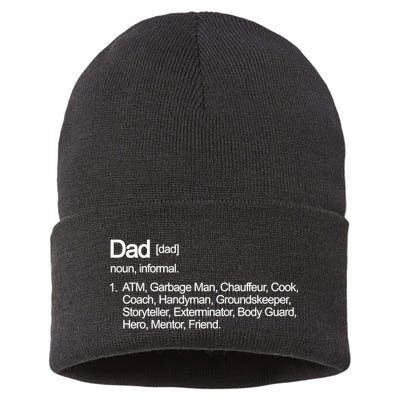 Dad Definition Of All Things Sustainable Knit Beanie