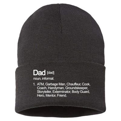 Dad Definition Of All Things Sustainable Knit Beanie