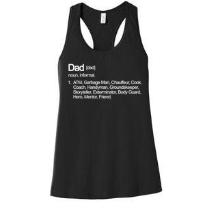 Dad Definition Of All Things Women's Racerback Tank