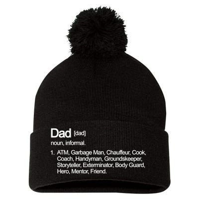 Dad Definition Of All Things Pom Pom 12in Knit Beanie