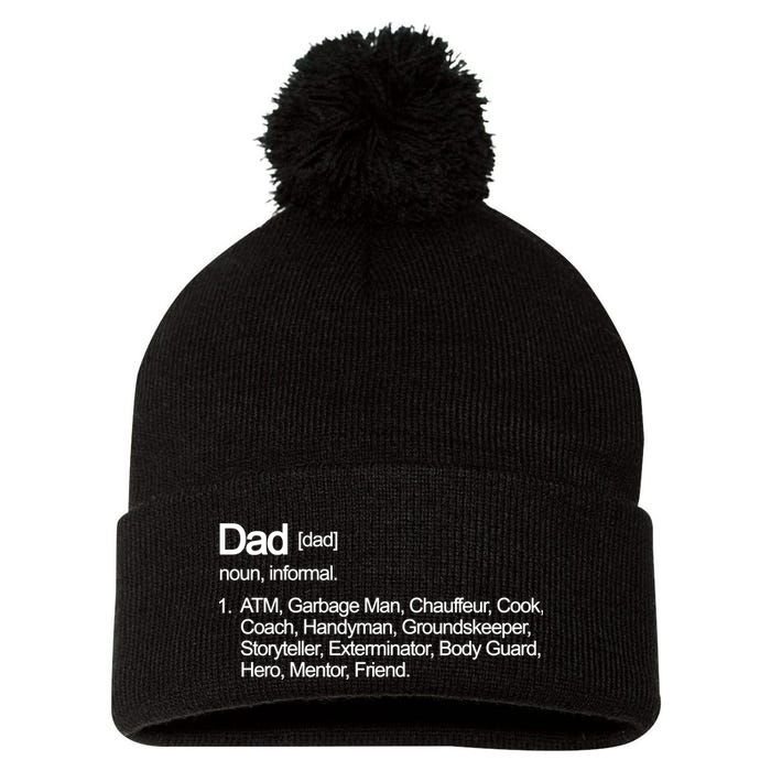 Dad Definition Of All Things Pom Pom 12in Knit Beanie