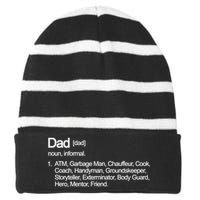 Dad Definition Of All Things Striped Beanie with Solid Band