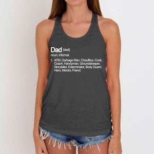 Dad Definition Of All Things Women's Knotted Racerback Tank