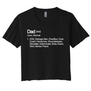 Dad Definition Of All Things Women's Crop Top Tee