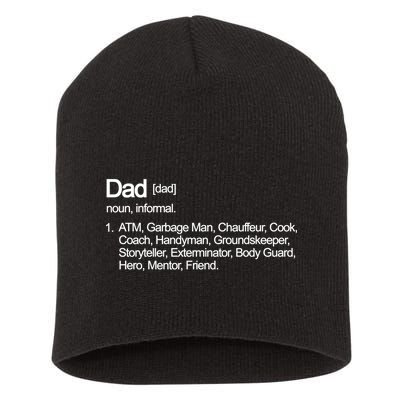 Dad Definition Of All Things Short Acrylic Beanie