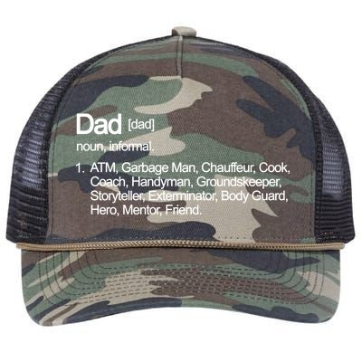 Dad Definition Of All Things Retro Rope Trucker Hat Cap