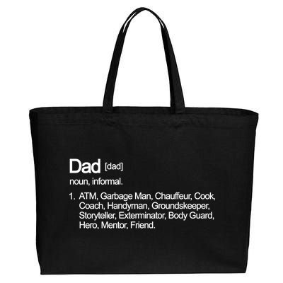 Dad Definition Of All Things Cotton Canvas Jumbo Tote