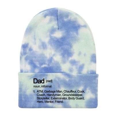 Dad Definition Of All Things Tie Dye 12in Knit Beanie