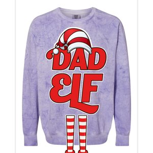 Dad Elf Colorblast Crewneck Sweatshirt