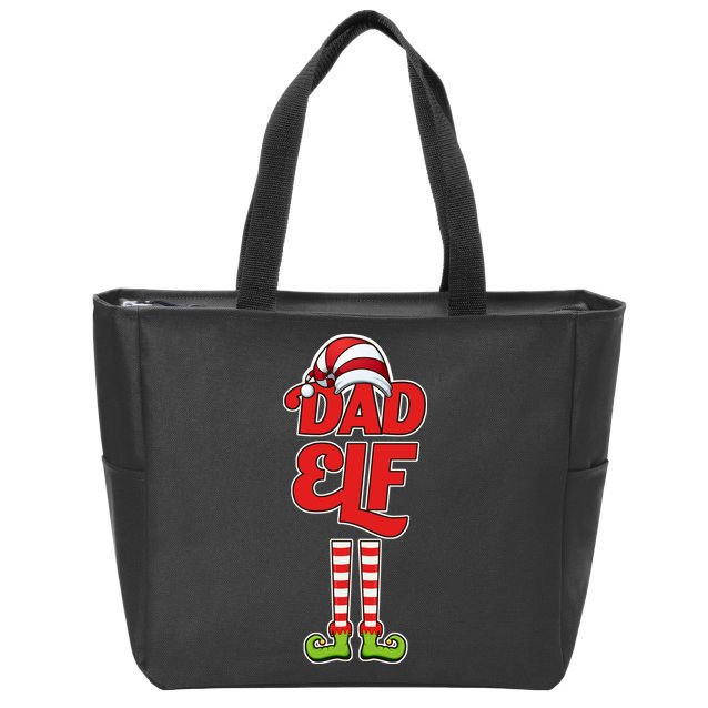 Dad Elf Zip Tote Bag