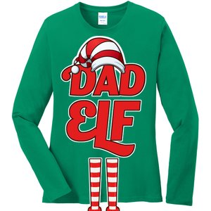 Dad Elf Ladies Long Sleeve Shirt