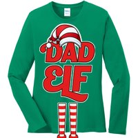 Dad Elf Ladies Long Sleeve Shirt