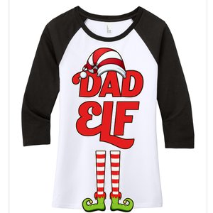 Dad Elf Women's Tri-Blend 3/4-Sleeve Raglan Shirt