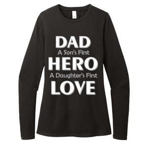 Dad First Hero And Love Womens CVC Long Sleeve Shirt