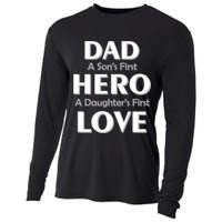 Dad First Hero And Love Cooling Performance Long Sleeve Crew
