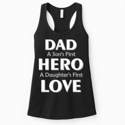 Dad First Hero And Love Womens Tank Top