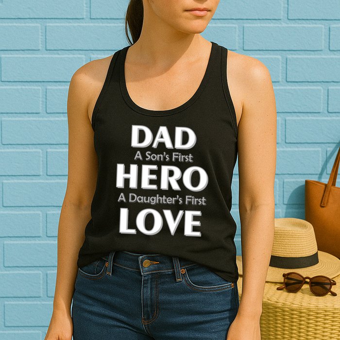Dad First Hero And Love Womens Tank Top