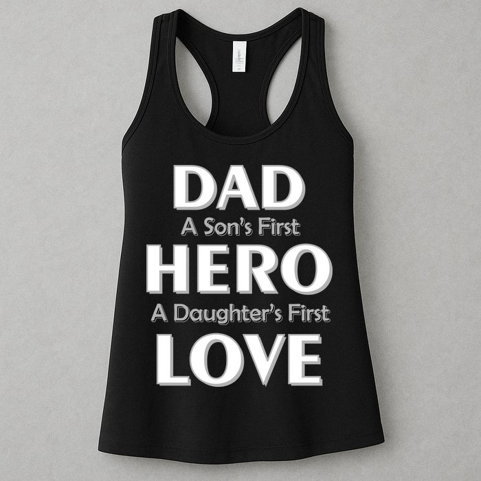 Dad First Hero And Love Womens Tank Top