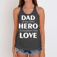 Dad First Hero And Love Women's Knotted Racerback Tank