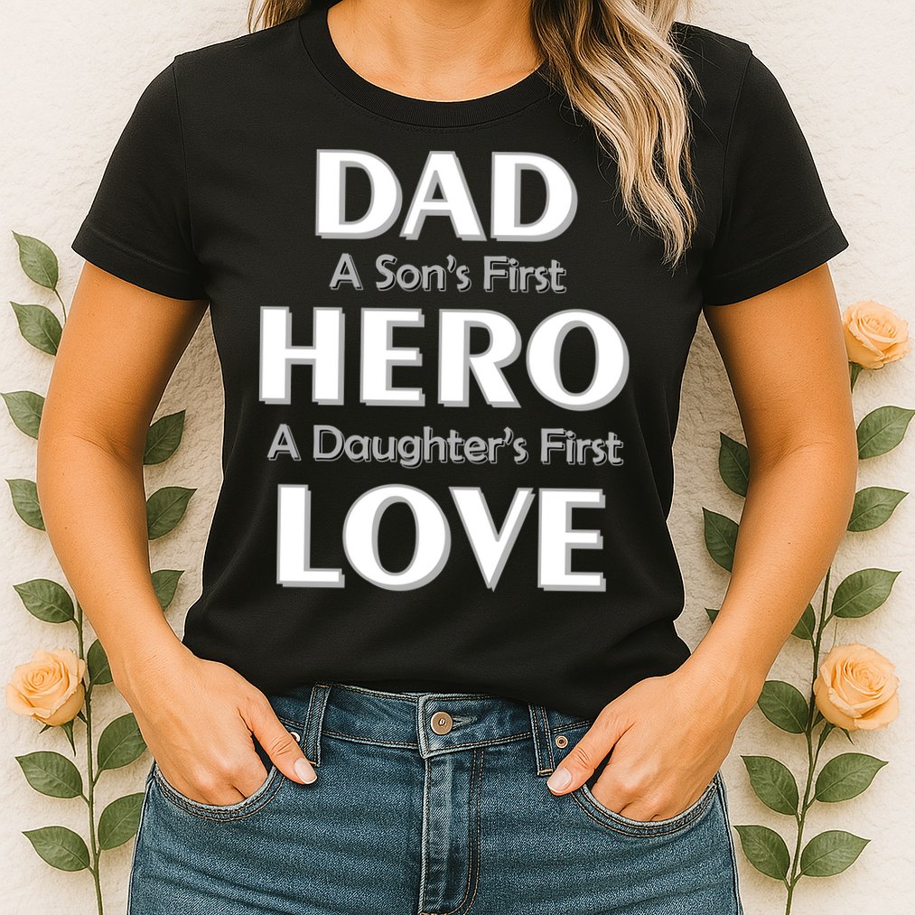 Dad First Hero And Love Womens T-Shirt