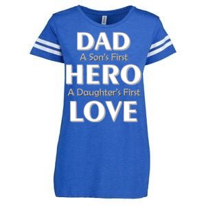 Dad First Hero And Love Enza Ladies Jersey Football T-Shirt