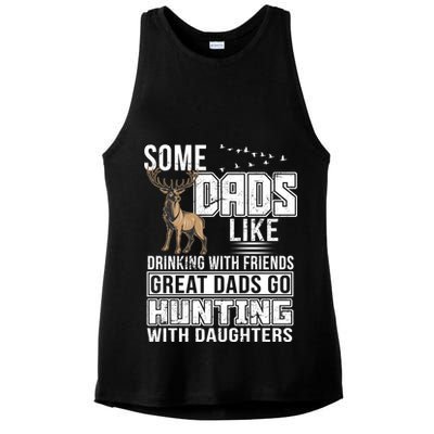 Dad Hunting With Daughters Ladies PosiCharge Tri-Blend Wicking Tank
