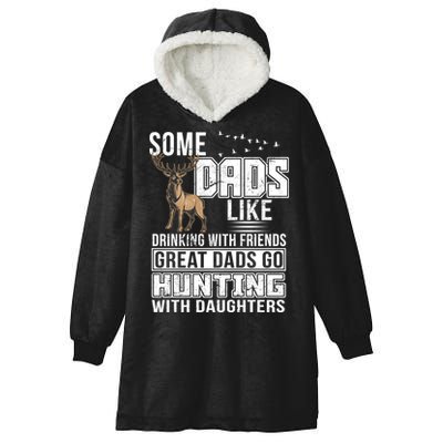 Dad Hunting With Daughters Hooded Wearable Blanket