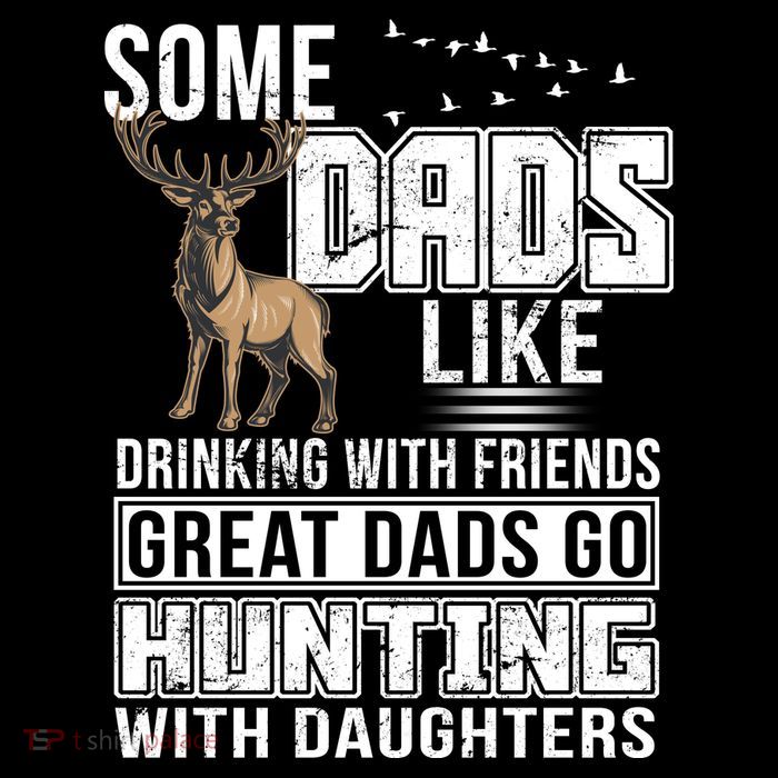 Dad Hunting With Daughters Button
