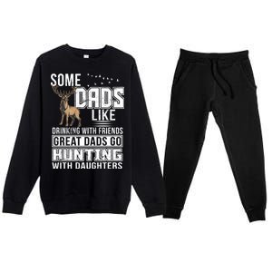 Dad Hunting With Daughters Premium Crewneck Sweatsuit Set