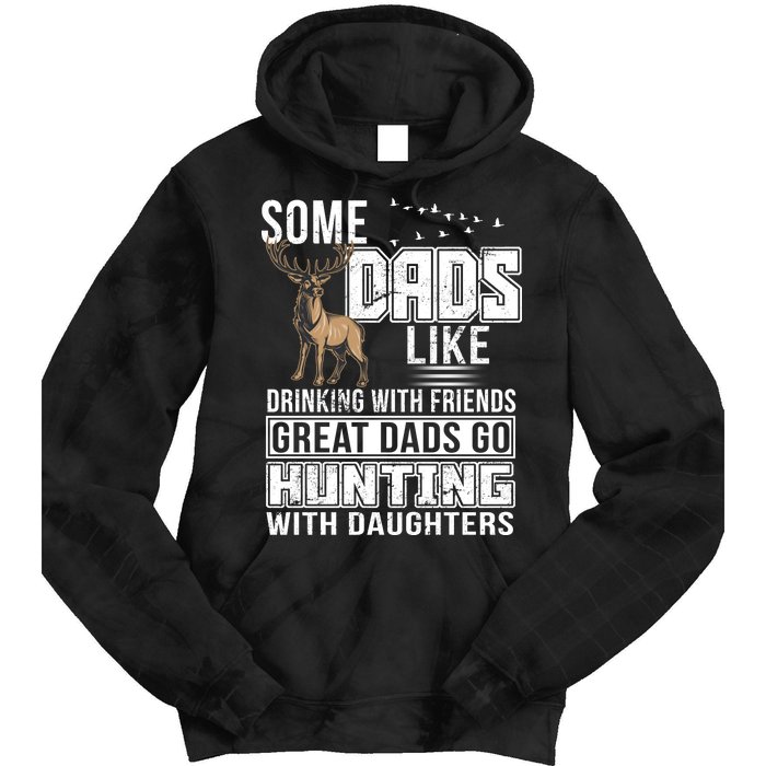 Dad Hunting With Daughters Tie Dye Hoodie