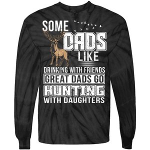 Dad Hunting With Daughters Tie-Dye Long Sleeve Shirt