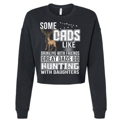 Dad Hunting With Daughters Cropped Pullover Crew