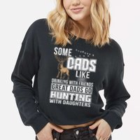 Dad Hunting With Daughters Cropped Pullover Crew